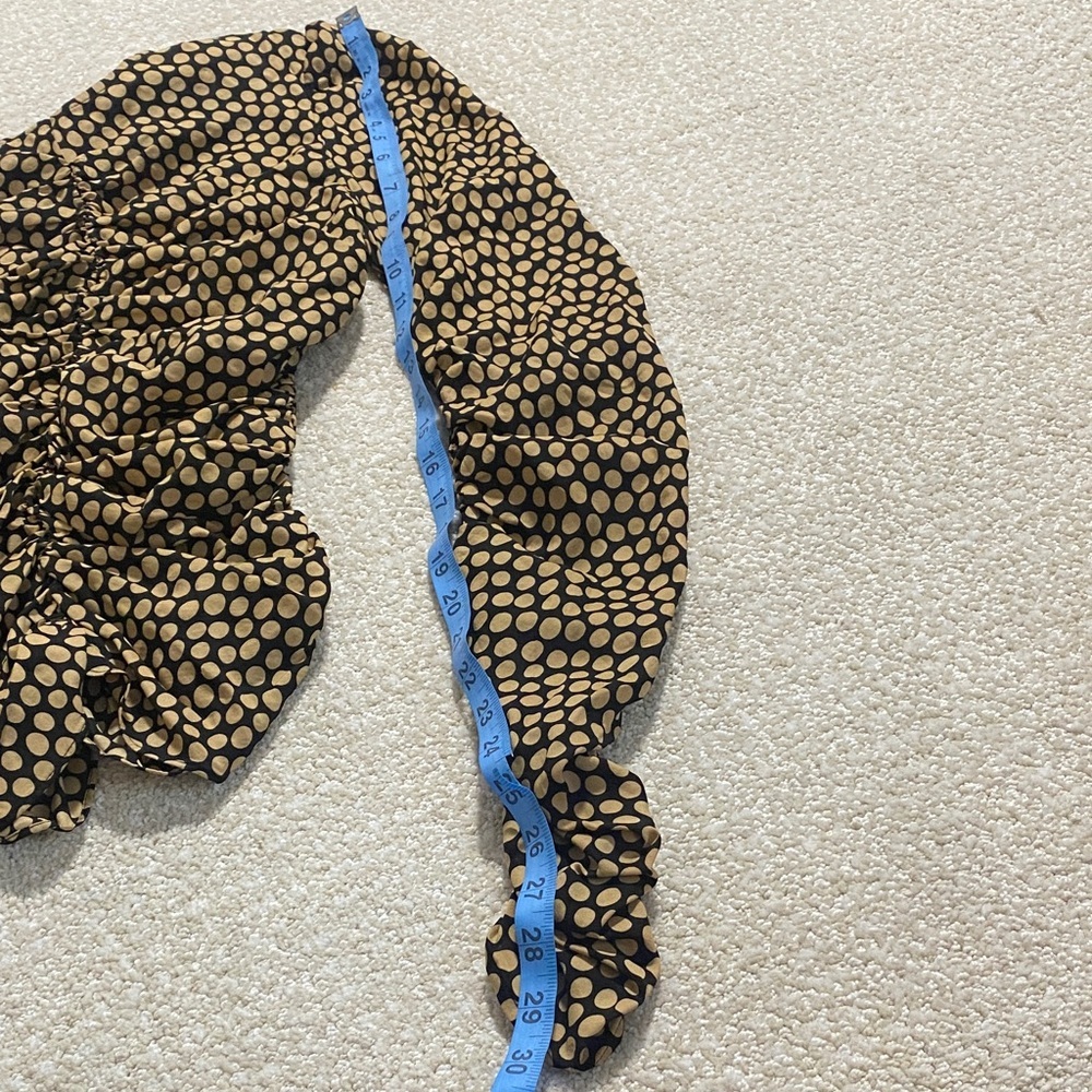 Banana Republic Black and Tan Patterned Blouse - Picture 16 of 16